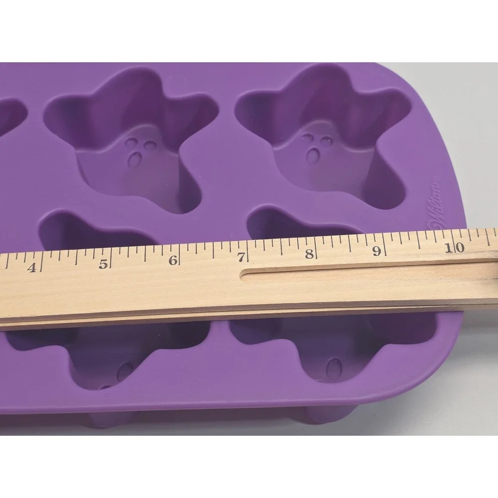 Wilton Silicone Baking Molds Set of 4 Christmas Tree Easter Egg Ghost Rose 6-Cup